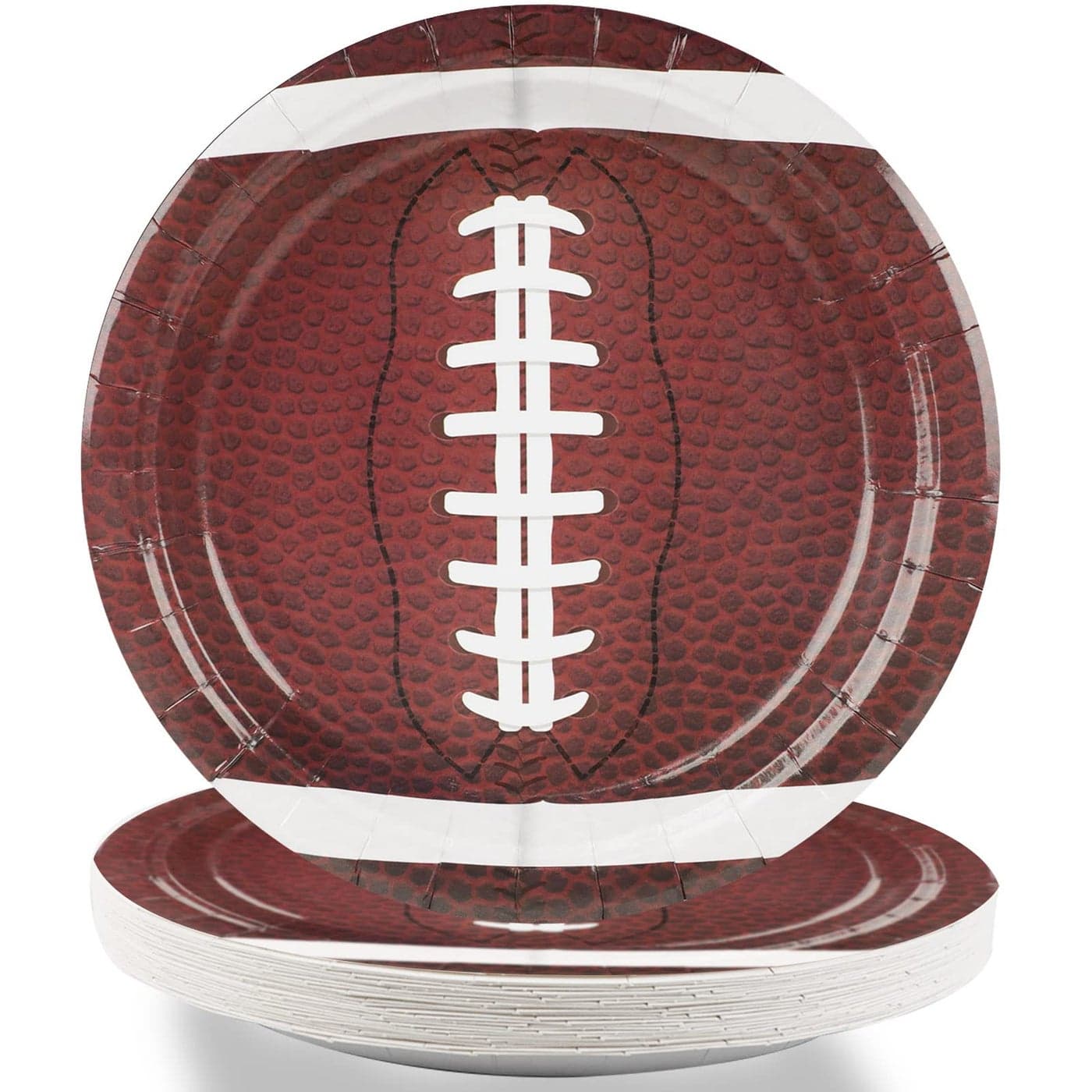 gisgfim 24 pcs Football Paper Plates Football Dessert Plates Birthday Party Supplies Disposable 7 Sport Paper Tableware Decorations for Sports Fans Baby Shower