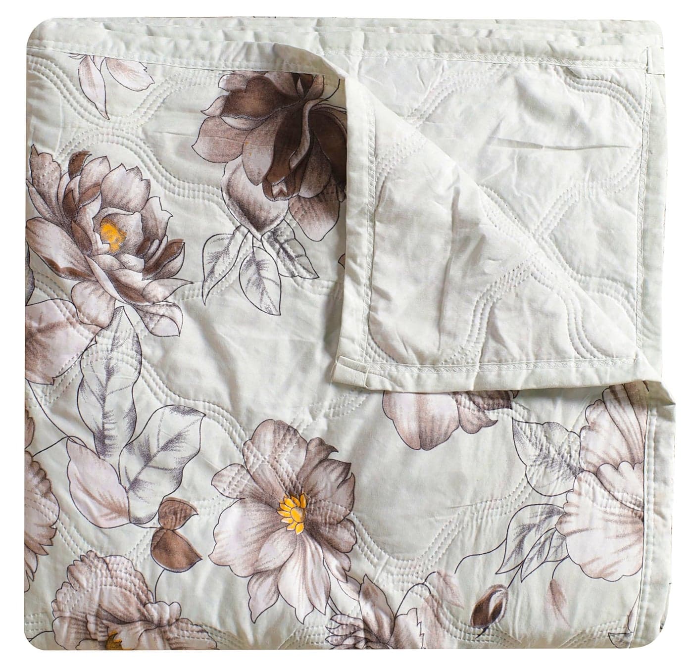 Fancy Walas Dohar Double Bed 100% Cotton Blankets for Summer | 90x100inch, 150GSM Ac Comforter and Cooling Blankets for Summer | Grey & Brwon | Classic Printed Design | Quilt | Ideal for Gifting