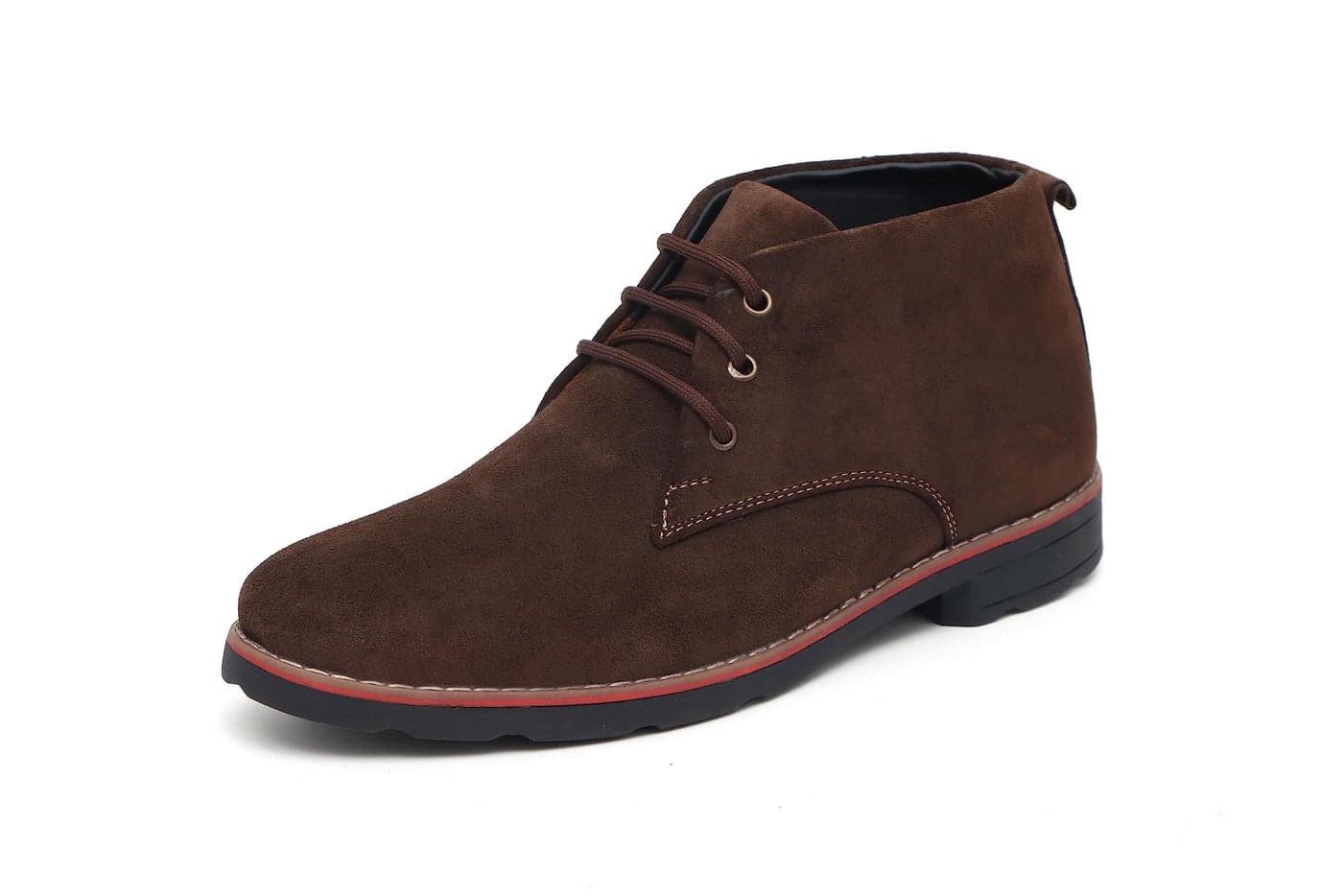 ARAMISH Brown Suede Leather Boots For Men - 8 UK