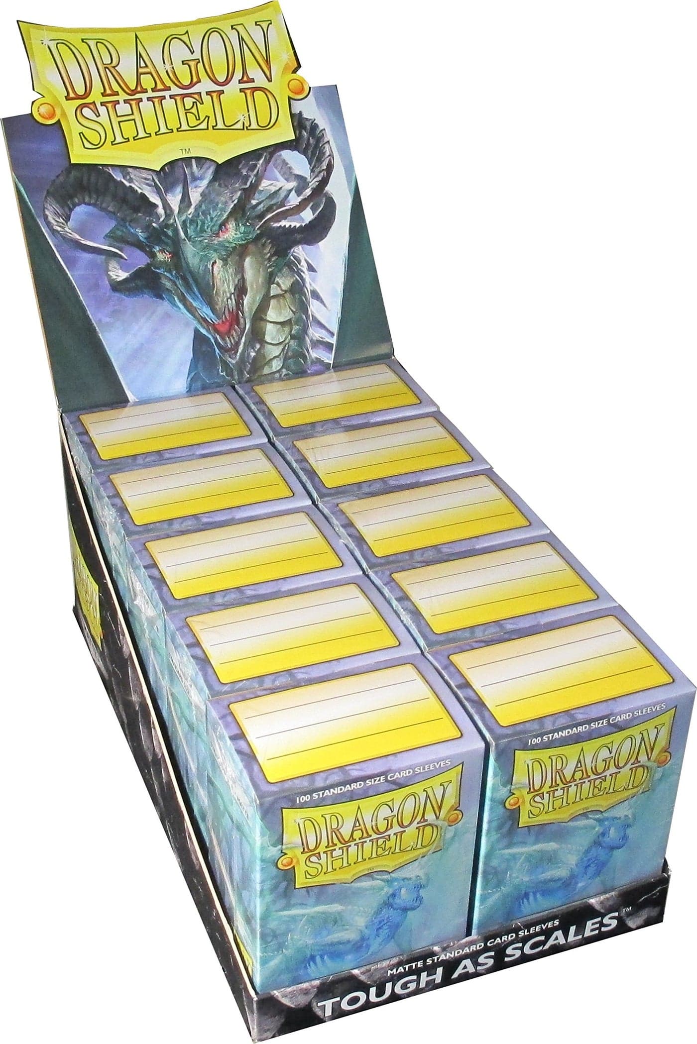 Dragon Shield Matte Clear Standard Size Card Sleeves Display Box 10 packs