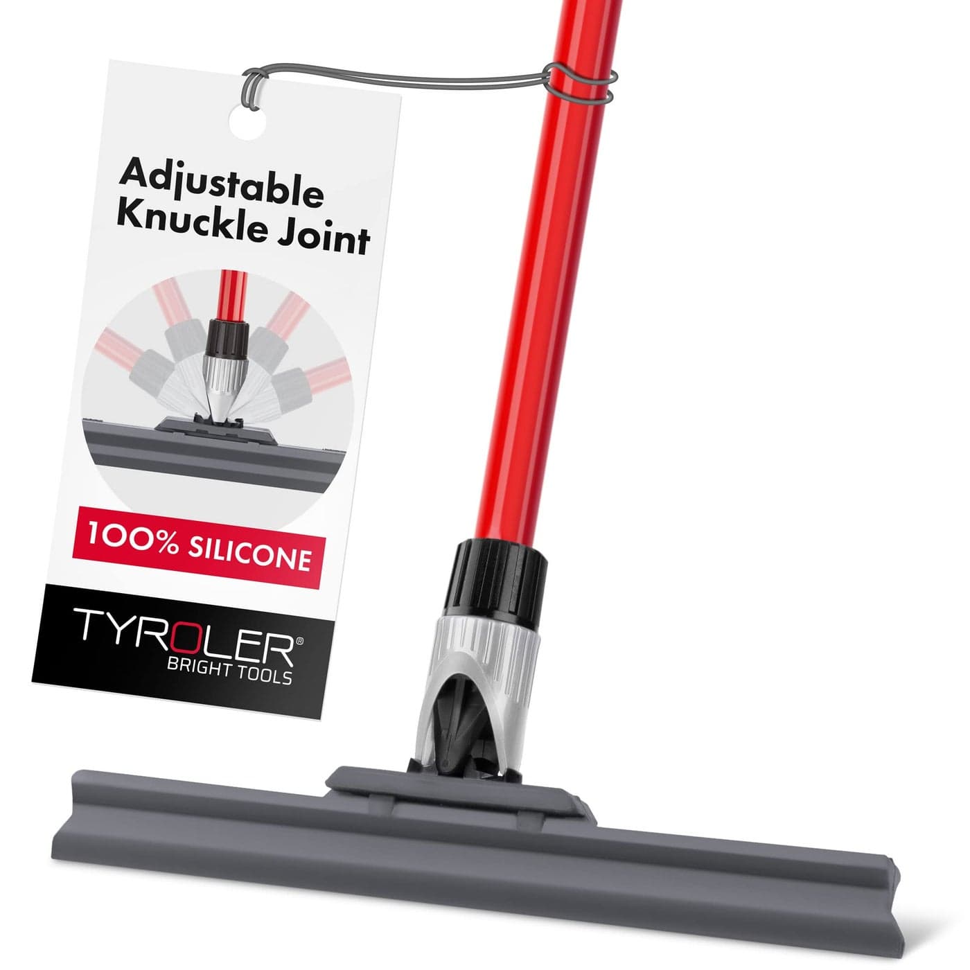 Tyroler Wet Room Floor Squeegee Heavy Duty 30cm Head 100 Silicone 4Part 140cm Long Handle Squeegee Perfect Bathroom Squeegee Shower Squeegee Ideal for Any Surface Squeegee Mop for Floors