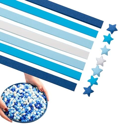 Origami Paper Stars Colorful Handcraft Origami Lucky Star Paper DIY Paper Arts Creativity Hand Art Crafts Blue gradient 1350 sheets