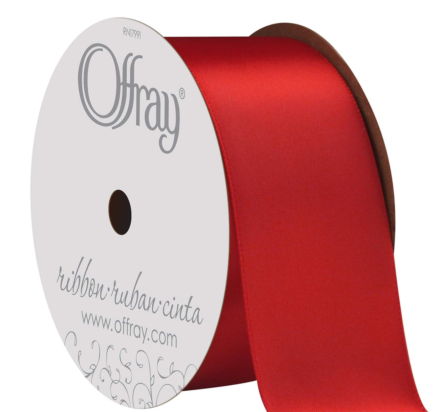 Berwick Offray 284933 15 Wide Double Face Satin Ribbon Red 3 Yds