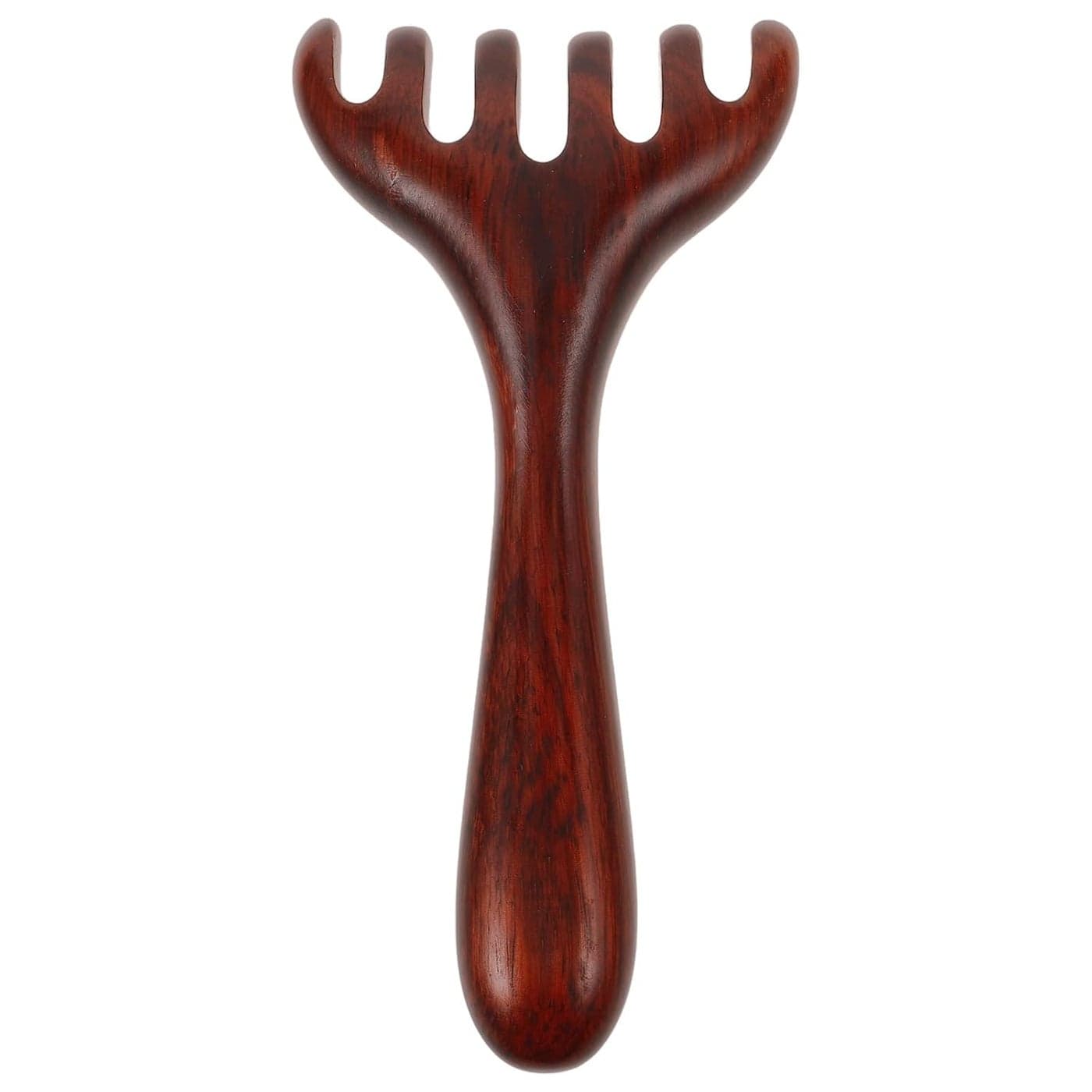Wooden Foot Massage Rake Natural Gua Sha Scraping Tool for Feet and Scalp Wide Tooth Massager Comb with Ergonomic Handle