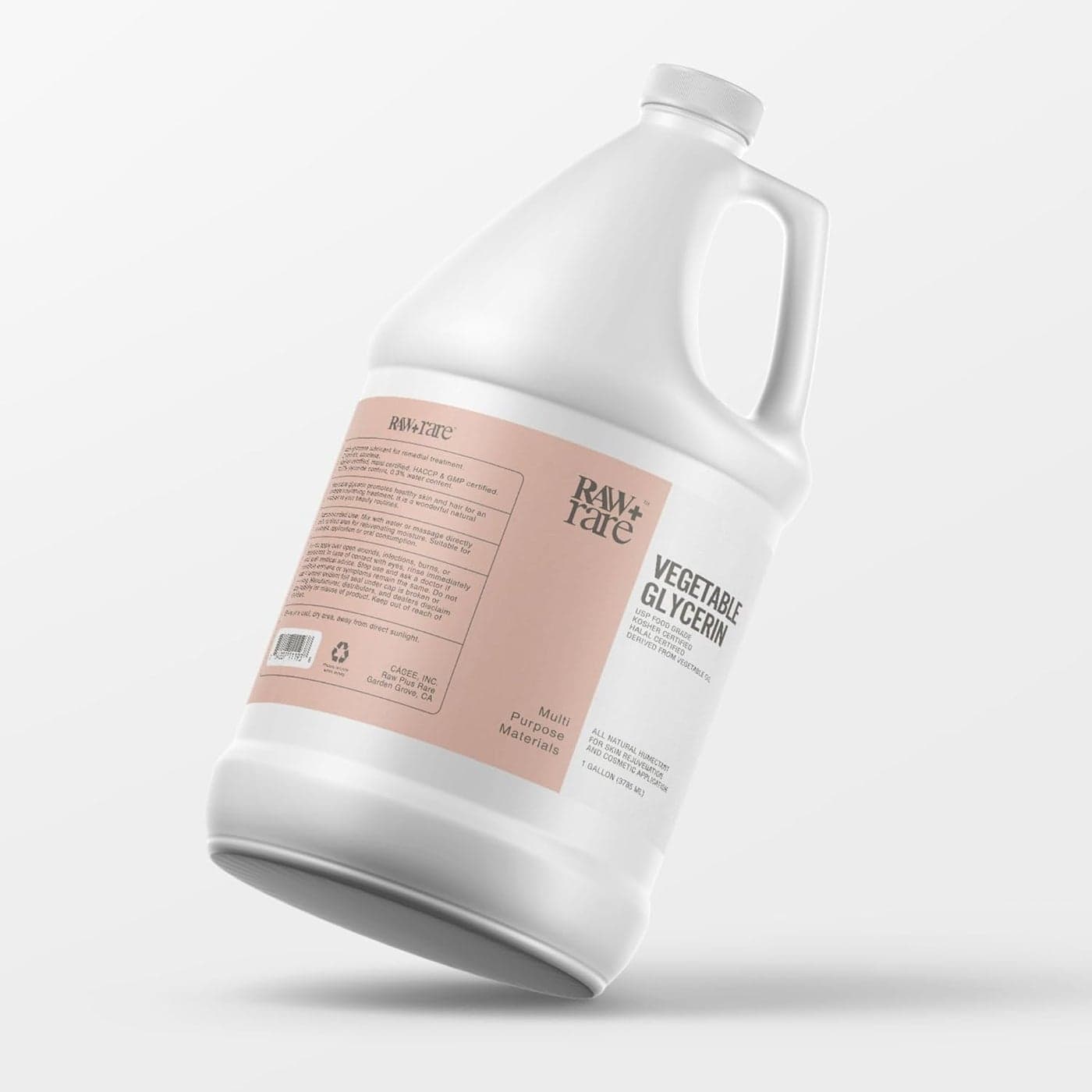 Natural Glycerin for Skin and Face by Raw Plus Rare Bulk Gallon 128 fl oz USP Food GradeCosmetic Grade for Hair Skin Crafts Soap Base Oil Kosher Halal and Pharmaceutical Grade