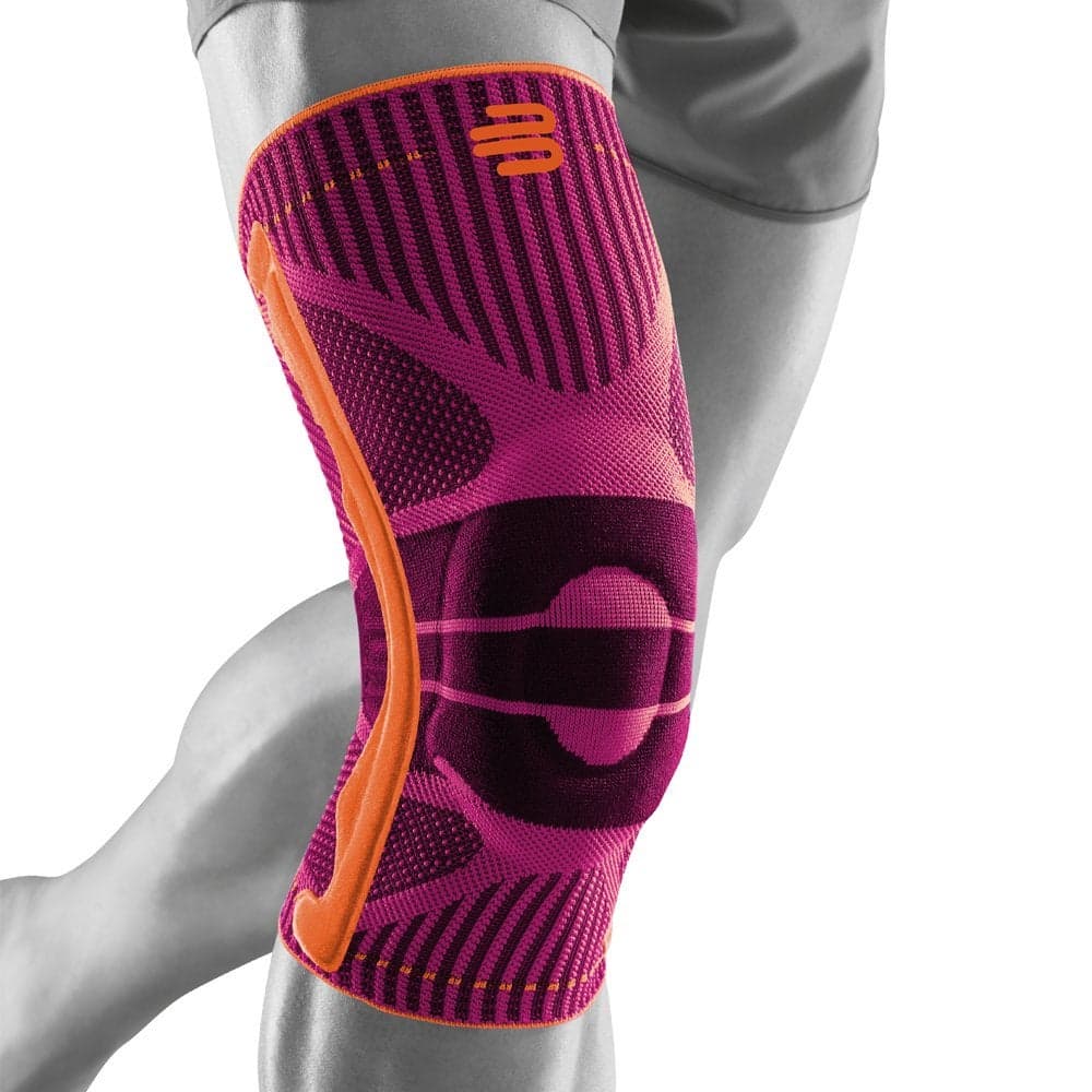 Bauerfeind Sports Knee Support - Knee Brace for Athletes with Medical Grade Compression - Stabilization and Patellar Knee Pad (Pink, S)