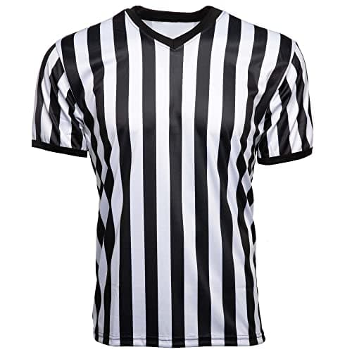 Murray Sporting Goods Men's V-Neck Referee Shirt | Men’s Official Short Sleeve Pro-Style V-Neck Officiating Halloween Costume (XX-Large)
