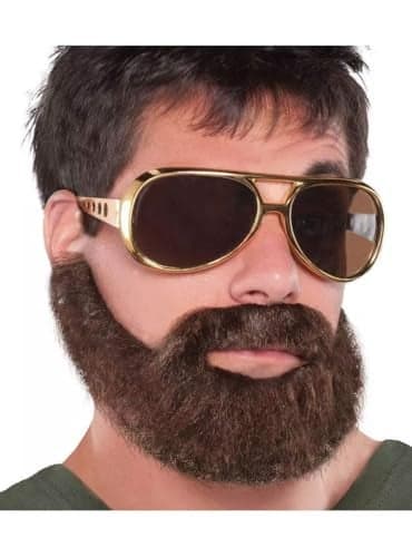 Hungover Synthetic Fiber Beard Moustache Fits Most Adults 1 Piece Ideal for Fun Occasions Performances