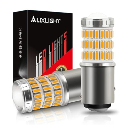 AUXLIGHT 2057 1157 2357 7528 2057A 1157A 2357A LED Bulbs Amber Yellow, Ultra Bright 60-SMD LED Replacement for Blinker Lights, Turn Signal/Parking or Running Lights, Brake/Tail Lights (Pack of 2)