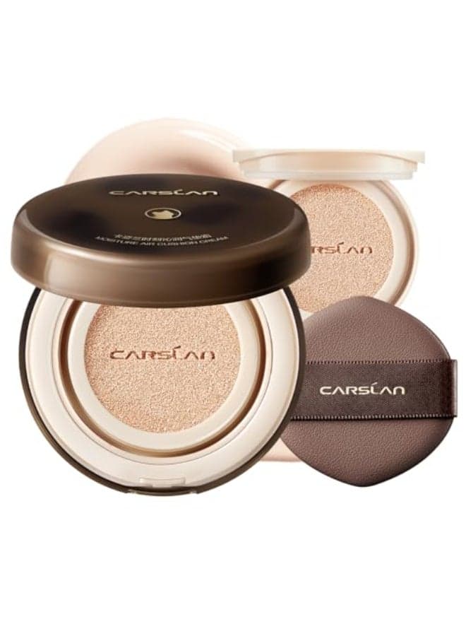 CARSLAN Lasting Air Cushion Cream Face Foundation Makeup Lightweight Medium to Full Coverage SemiMatte LongLasting Oil Control Finish Foundation P01 Fair Pink For Oil Skin Refill Included