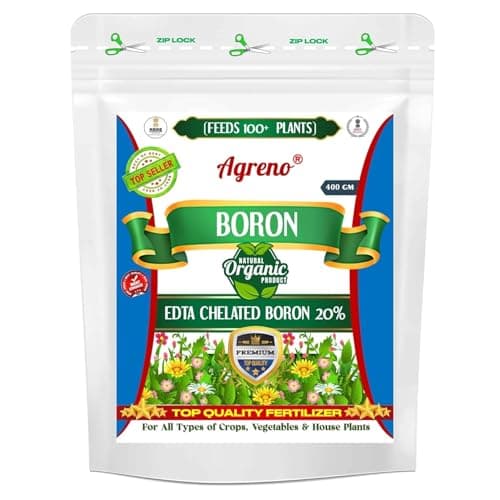 Agreno® Chelated Boron - 20% EDTA, Powerful Essential Organic Fertilizer for Fast Growth of All Plants. (400 gm)