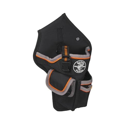 Klein Tools 5183 Tool Bag, Tradesman Pro Drill Pouch, 1680d Material, Drill Holster with Pockets for Tools and Bits