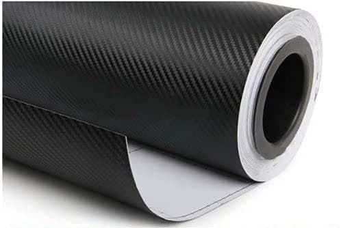 SIA VENDORS? 3D Black Carbon Fiber Twill-Weave Matte Design Decal Vinyl Film Self Adhesive Car Wrapping Vinyl Wrap Sticker for All Car and Bike (12 X 48 INCHES, Black)