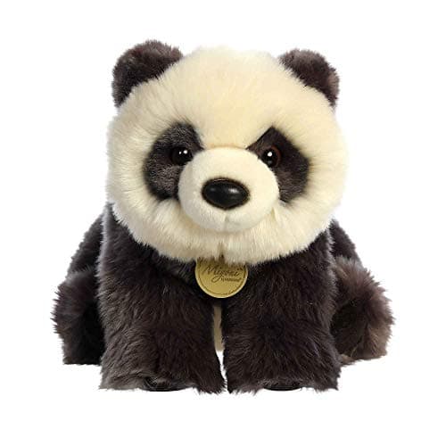 Aurora Realistic Miyoni Panda Stuffed Animal Lifelike Details Make a Cherished Companion Perfect for Decorating Bedrooms or Classrooms Black 11 Inches