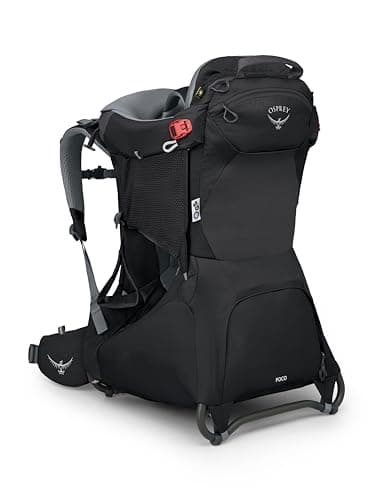 Osprey Poco Child Carrier Backpack - Adjustable Travel Baby Carrier with Sunshade - Comfortable Hiking Carrier for Toddlers, Black