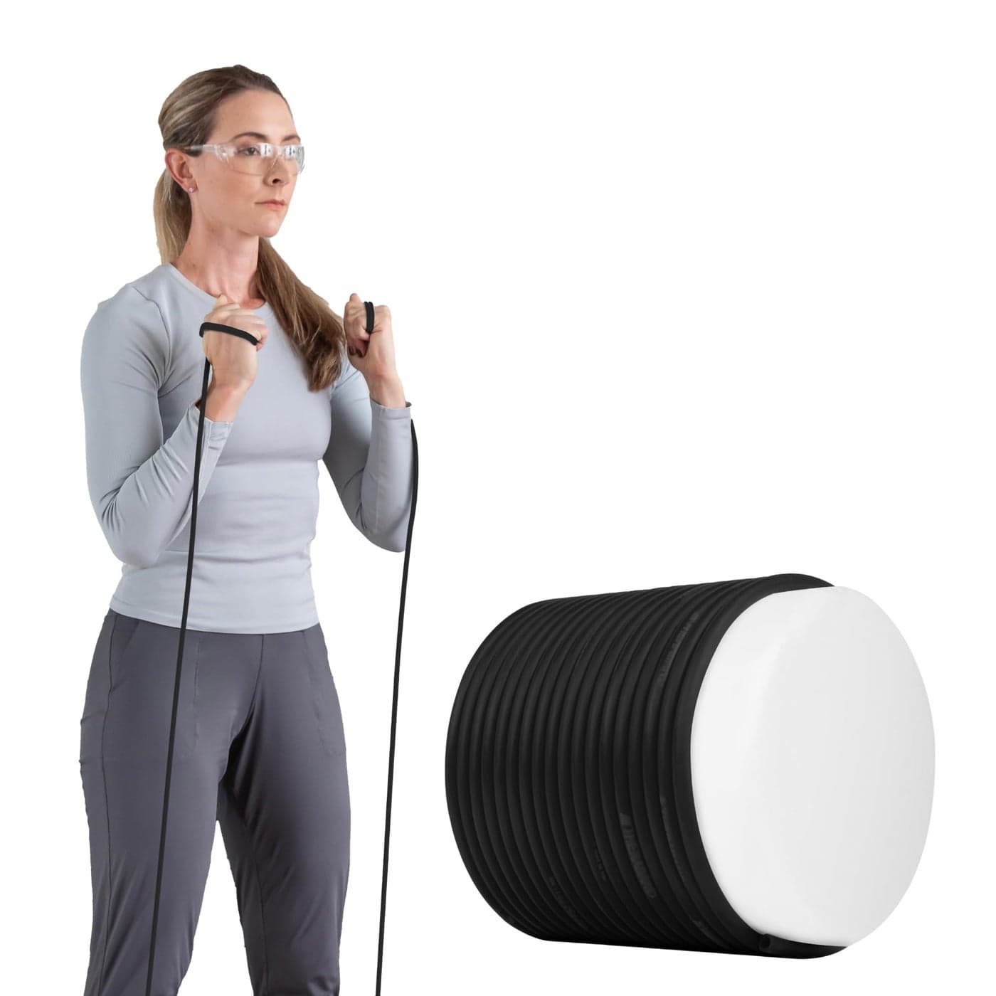 THERABAND Latex Resistance Tubing Black Special Heavy Level 5 25 ft Roll Professional Grade for Upper and Lower Body Workouts CuttoLength ColorCoded Resistance Levels