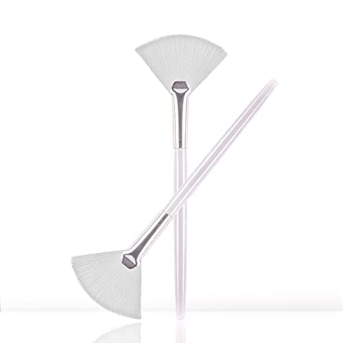 Soft N Style Taklon Fan Mask Brush Acid Applicator for Glycolic PeelMasques 2 white