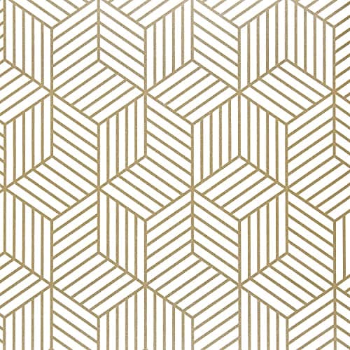 WENMER Geometric Hexagon Peel and Stick Wallpaper - 17.7 Inch x 472 Inch, Removable Self-Adhesive Vinyl Film for Bedroom, Bathroom, Shelf, Cabinet, Drawer
