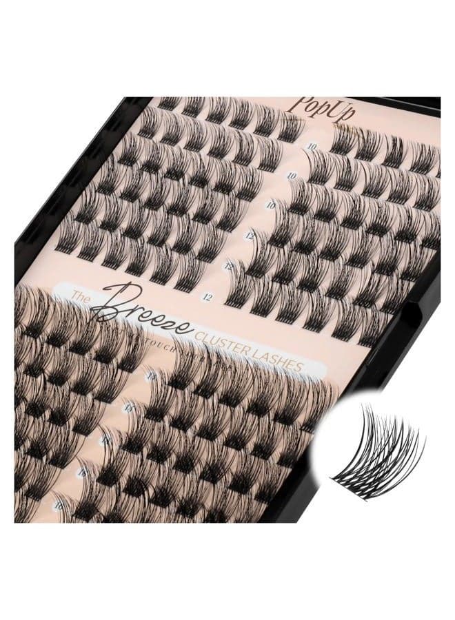 Lash-Extension-Clusters, Volume Lash Clusters 9-18mm mix Fluffy Lash Extension D Curl Individual Lashes DIY Clusters Lashes Extension at Home NM12