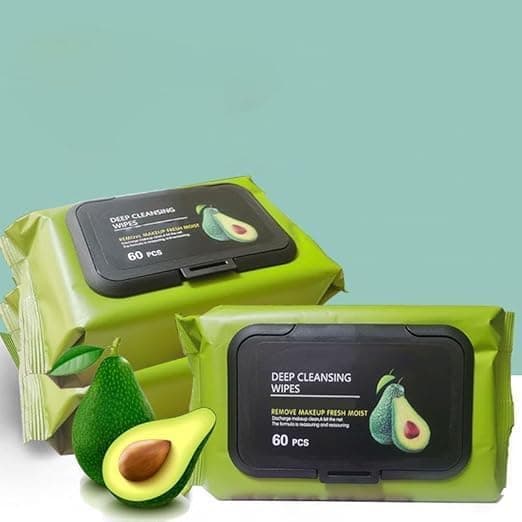Jewelorra Avocado Moisturizing Deep Cleasing Wipes Makeup Remover Facial Wipes Cucumber Vitamin E Makeup Remover Wipes Hydrating Refreshing Soothing Pack Of 1 Makeup Wipes