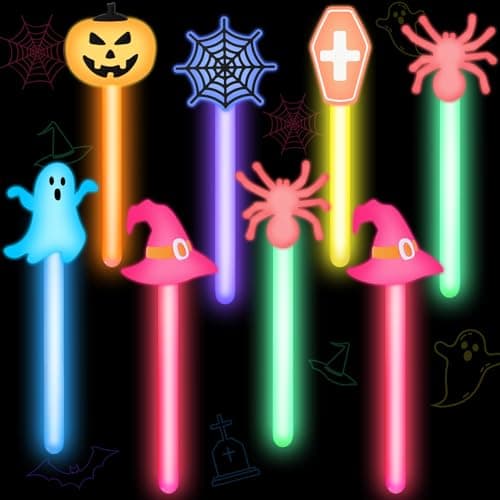 FZR Legend 24 Halloween Party Favors Glow Sticks for Kids 4 Inch Glow Sticks Halloween Glow in the Dark Party Supplies Halloween Goodie Bags Stuffers Classroom Prizes