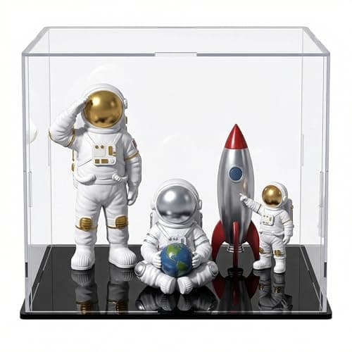 Yungyan 1 Pack Clear SelfAssembly Acrylic Display Case Transparent Dust Proof Protection Showcase for Figurine Collectibles Figures Basketball 8 x 8 x 8 Inch