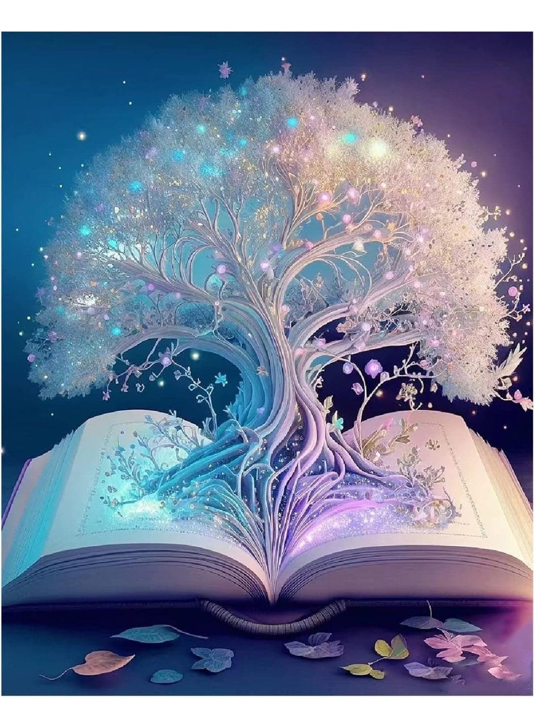 DIY 5D Diamond Painting Kits for Adults, Diamond Art, White Tree of Life Diamond Painting, Full Drill Crystal Rhinestone Embroidery Craft Kits, for Home Wall Decor Gifts, 12x16 Inch
