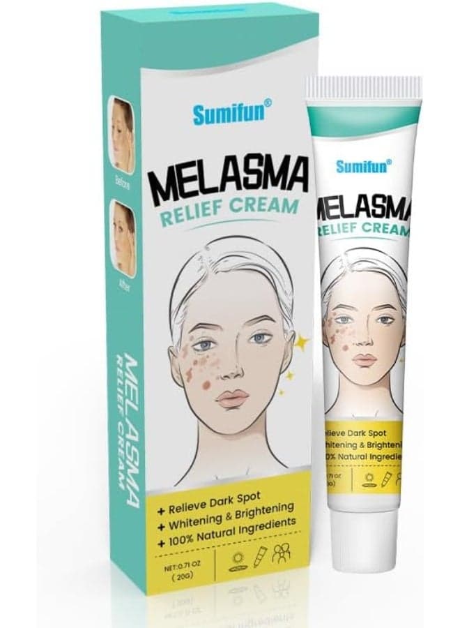 Professional Melasma Relief Cream, Powerful Dark Spot & Brightening Treatment, Helps Restore Even Skin Tone, Improve Texture & Radiance, Ideal for Daily Facial Skincare Routine