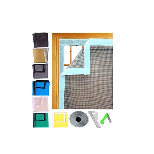 SAI PRASEEDA Mosquito Net for Window with Fiber Glass 3/4feet (90/120cm) 35/47Inches 1 Year Guarantee Already Stitched with Net - 200GSM No:16, White