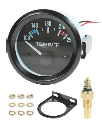 RACOONA 2 52mm Water Temp Gauge100250 Water Temperature GaugeCar Accessories Car Water Temp Gauge Meter with LED BacklightWater Temp Thermometer Meter Kit for Car Truck Vehicle Automotive Boat