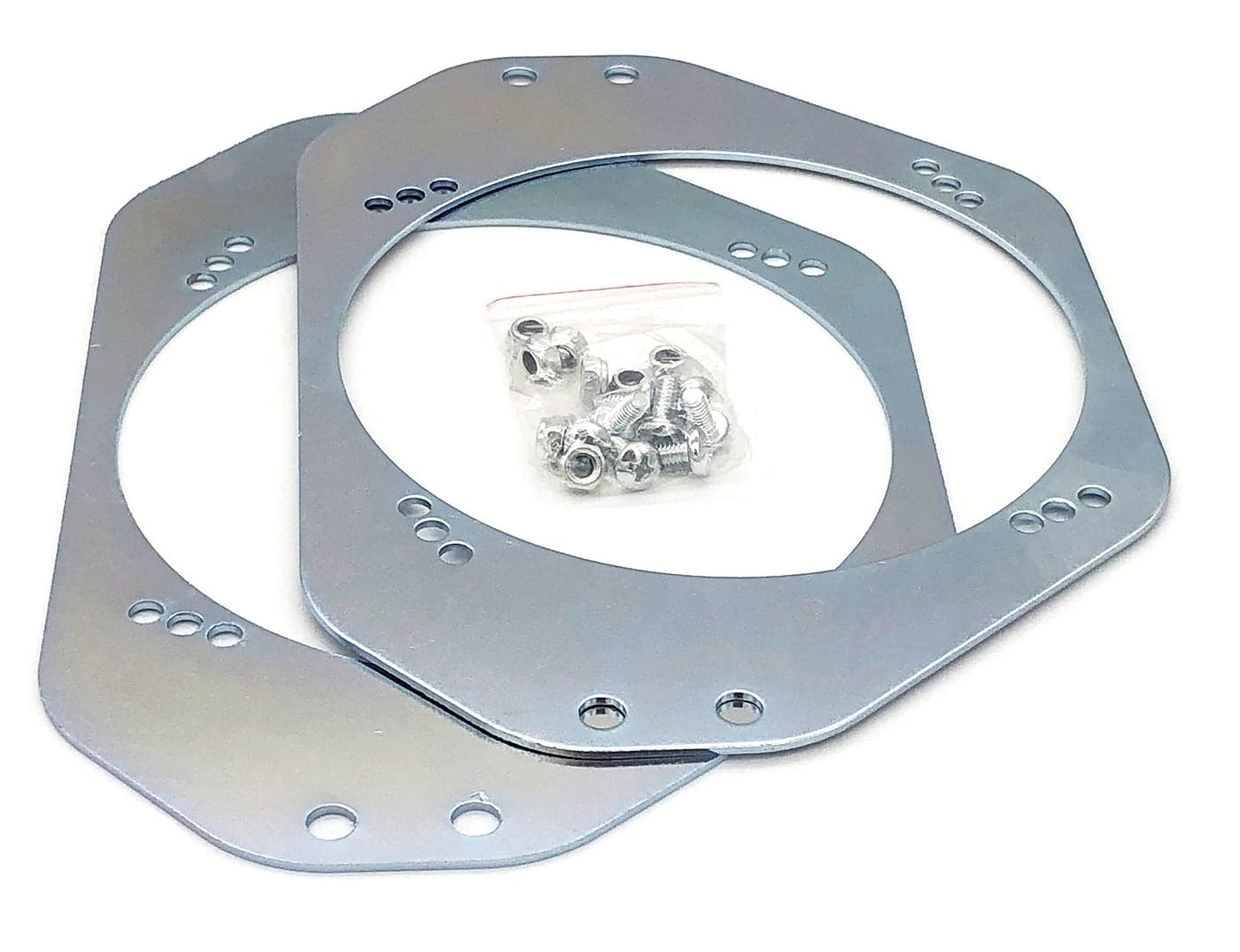 Custom Install Parts Electroplated Front Speaker Adapter Converts 4 by 6 Inch Factory Speakers to 5.25 Inch Aftermarket Speakers (4x6 to 5.25") Compatible with Jeep Wrangler 1997-2006