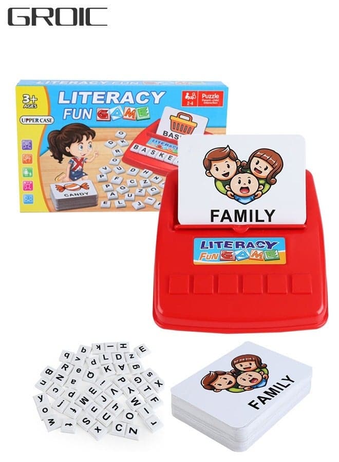 Alphabet Letter Word Spelling Games, Spell Words Board Game Matching Game, Recognition Educational Toys for Kids