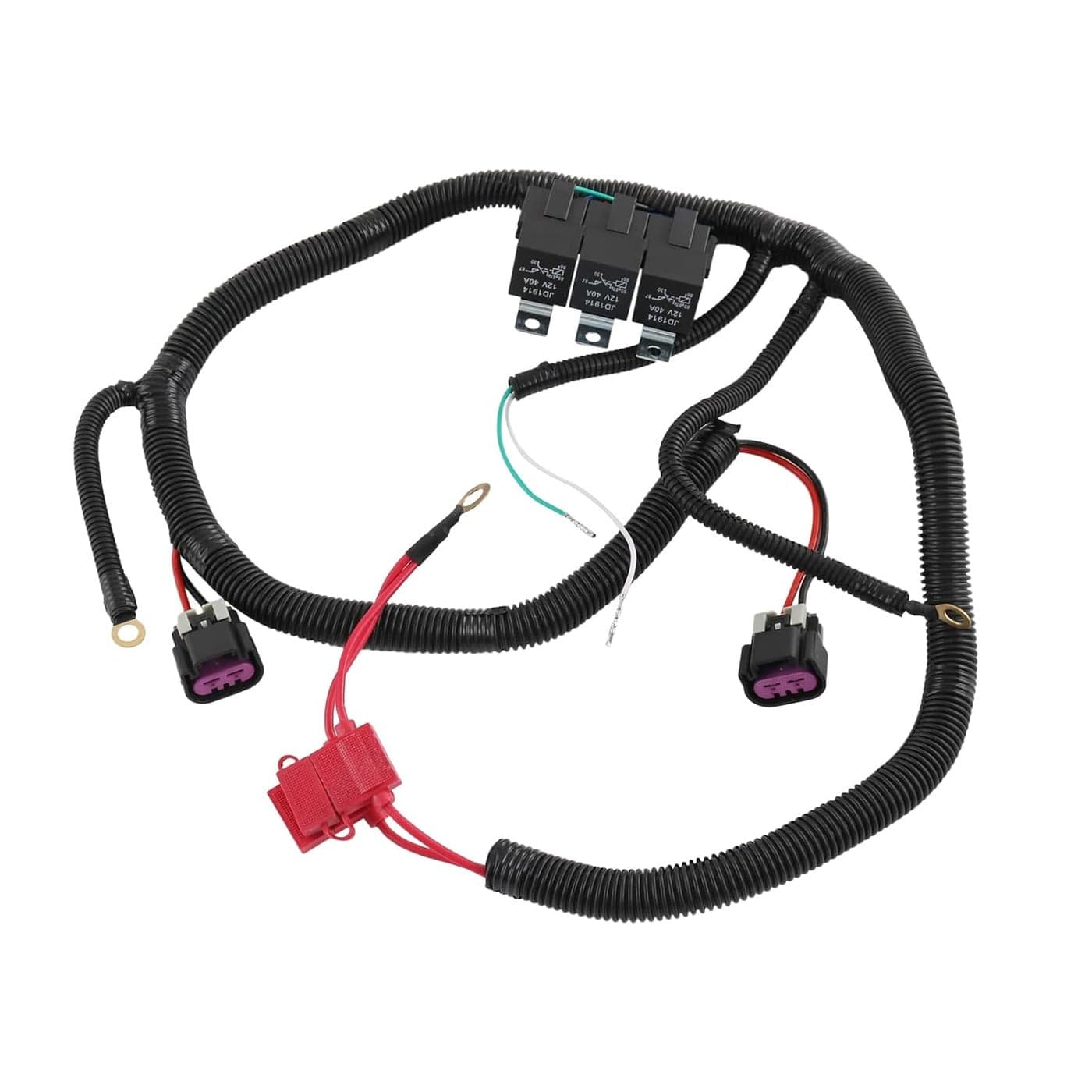 CARMOCAR Electric Dual Fan Upgrade Wiring Harness Kit for 1999–2006 GM ECU Control