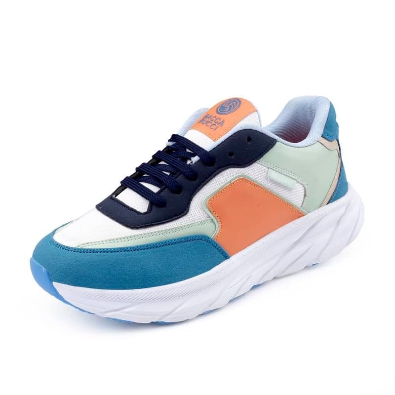 Bacca Bucci Men's Sylvia Chunky Sole Sneakers for The Modern Gen Z Orange UK 9