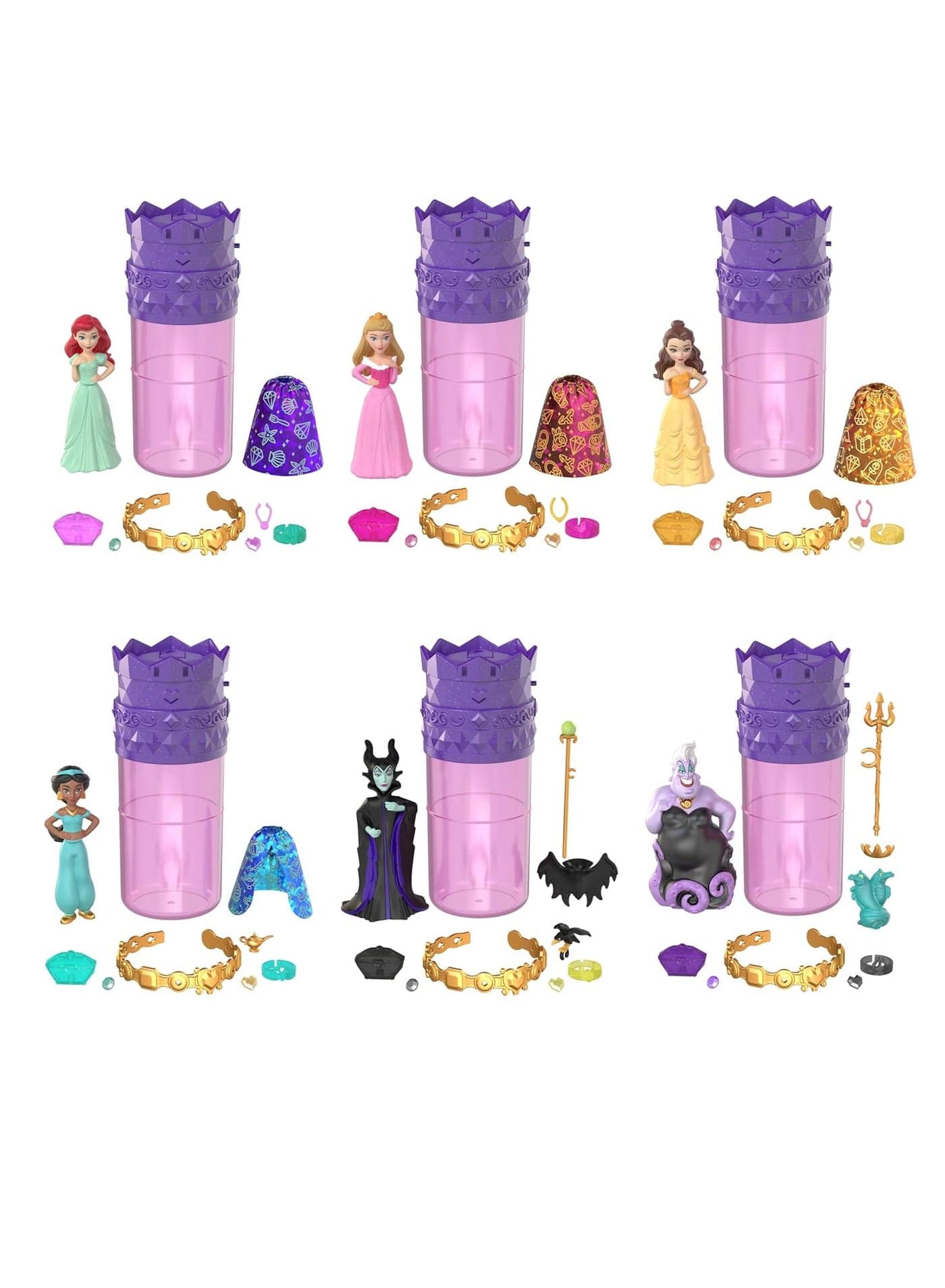 Disney Princess Royal Color Reveal - Princess Vs. Villains Edition - 1 Piece Only, Assorted/Character May Vary
