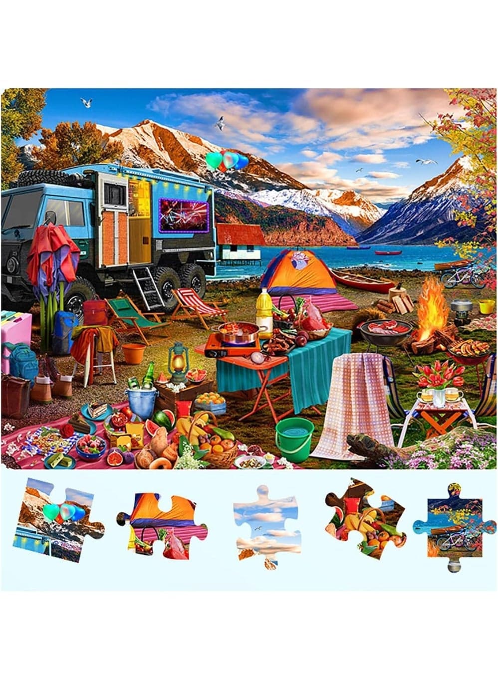 Jigsaw Puzzles for Kids Puzzle Adults Wilderness Tour Jigsaw Puzzles Educational Game 1000 Piece
