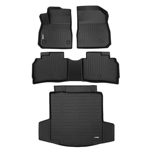 HAFIDI® Floor Mats & Cargo Liner Fit for 2016-2024 2025 Chevy Malibu Car Mats for Malibu All Weather Floor Liners Protection TPE Anti-Slip Automotive Full Set Custom Malibu Accessories - Black
