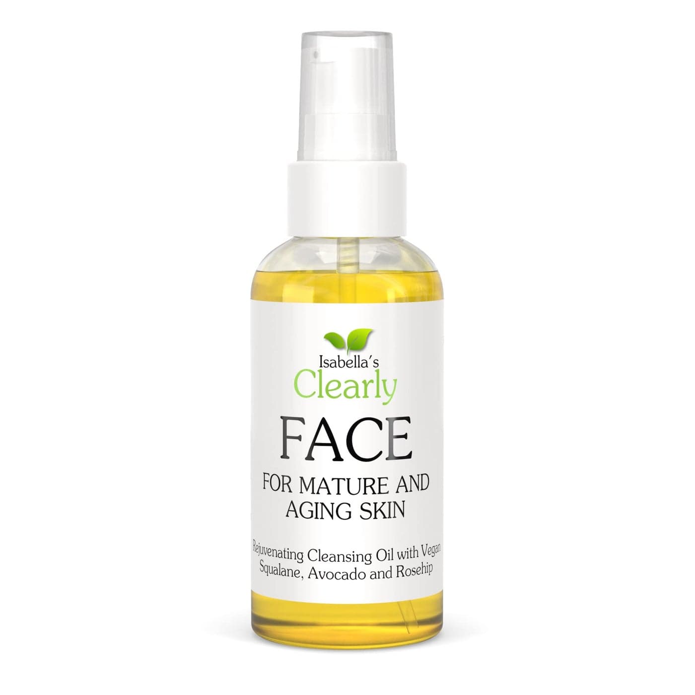 Clearly FACE Natural Oil Cleanser Face Wash and Makeup Remover Anti Aging Cleansing Oil with Rosehip Avocado Sea Buckthorn Vegan Squalane Water Free Made in USA