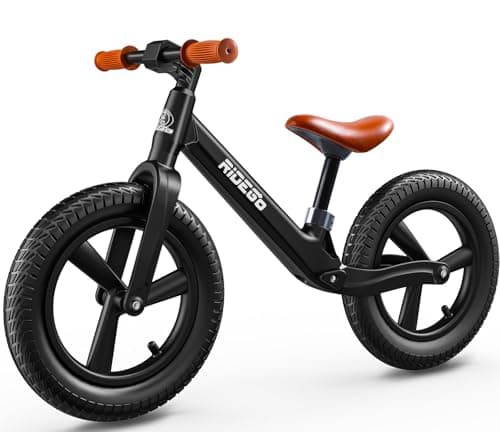 Ridego 14 Inch Balance Bike for Kids 36 Year OldLightweight Kids Bike with Adjustable Seat Push Bicycle with Air Rubber TiresRideon Toys Birthday Gift