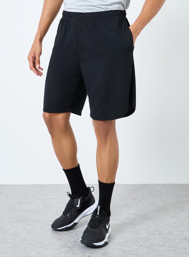 Solid Training Shorts with Pockets