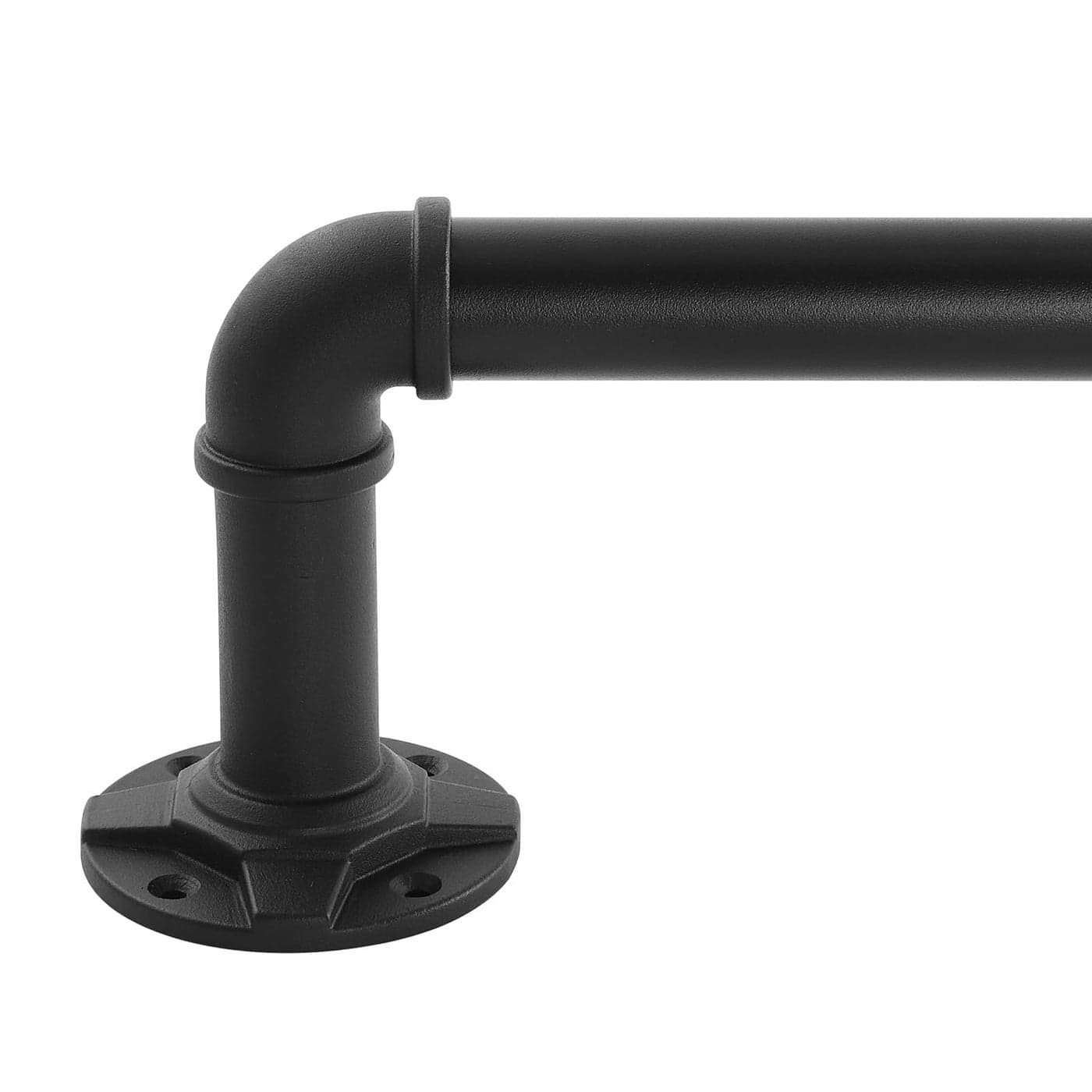 YAJUXIU Industrial Curtain Rod Adjustable 1 Inch Black Curtain Rods for Windows 48 to 86 Inch Perfect IndoorOutdoor Room Divider Curtain Rod 3086