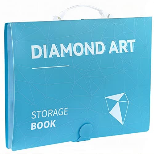 TTPOLONG A2 Diamond Painting Storage Book Diamond Art Portfolio Book 30 Pags Clear Pockets Plastic Sleeves225X167 Inch