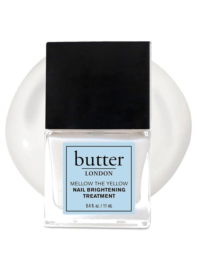 Nail Strengthener for Damaged Nails, Mellow the Yellow - Nail Hardener & Strengthener Polish Exfoliates, Brightens & Rejuvenates Yellow & Dry Nail Beds & Roots - Nail Care Products