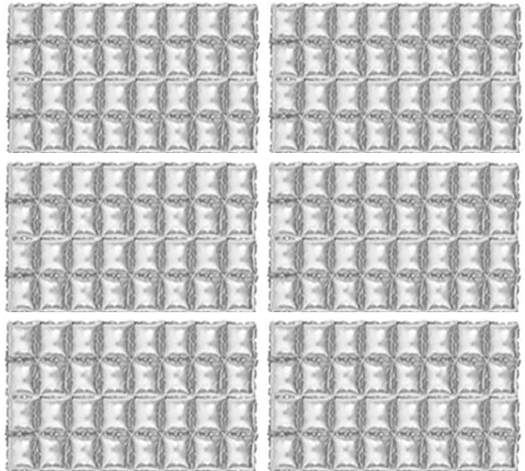 Birthday Popper 6 Pcs Silver Backdrop Foil Balloon Cube Curtain for Marriage, Birthday, Anniversary, Baby Shower, Naming Ceremony & Photo Booth Decorations