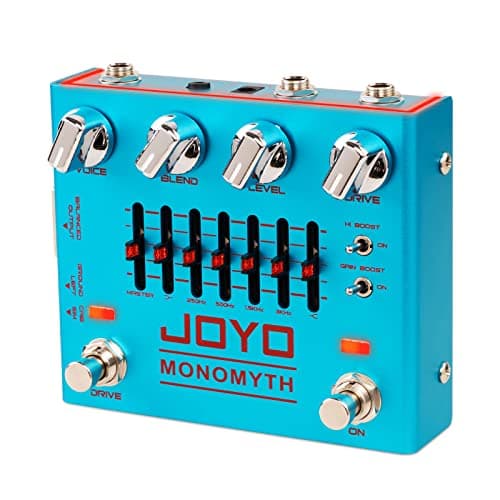 JOYO Bass Guitar Pedals Overdrive Amp Simulator Effect Pedal with 6 Band Graphic EQ and Noise Reduction Switch for Bassist Electric Guitar Bass (MONOMYTH R-26)