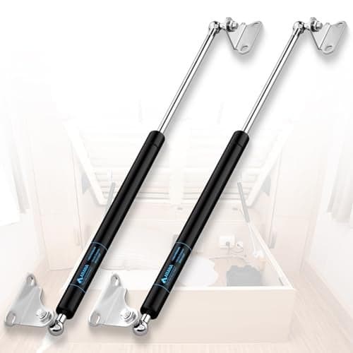 ARANA 23 inch 100 lb Gas Prop Strut with Brackets, 445N/100 Pound Heavy Duty Lift Spring Shocks for Murphy Bed Large Garbage Box Floor Hatch Custom Window, 2Pcs