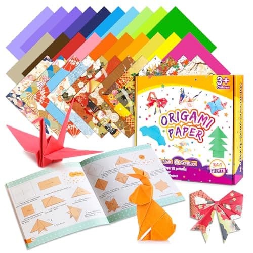 Pigipigi Kids Craft Origami Paper Kit for Kids Ages 58 812 with Guiding Book 360 Sheets DIY Art and Crafts SuppliesColorful Folding Papers Set Projects Gifts Activity for Boy Girl ToysJapanese