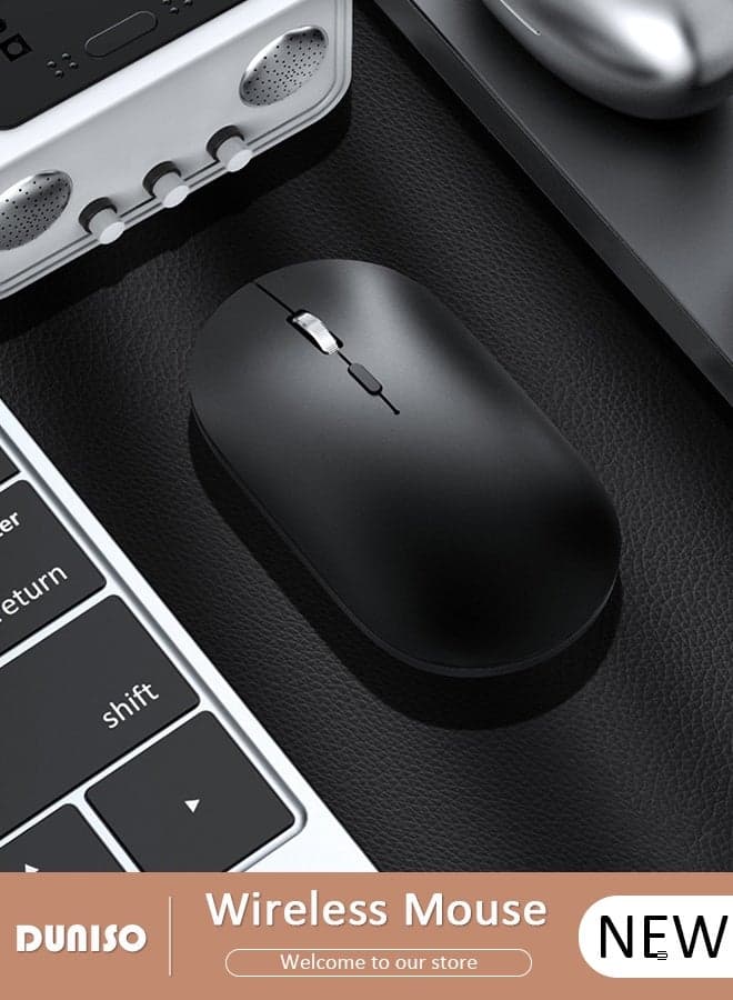 Wireless Mouse, Slim Mouse Silent Mice Noiseless for Laptop with 2.4G USB Adapter Ultrafast Scrolling Portable Mouse Compatible with PC HP Lenovo ASUS Dell Smart TV