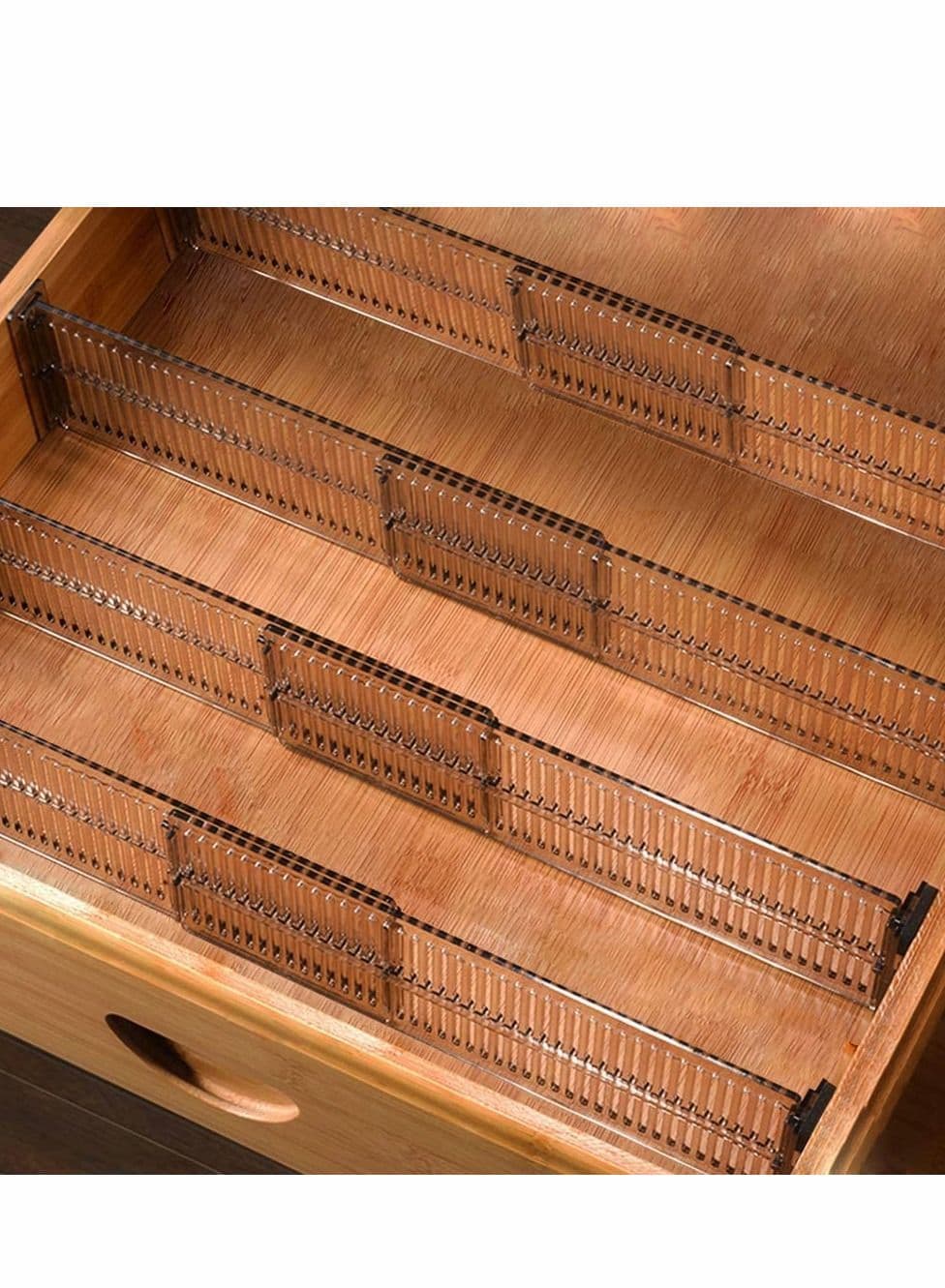 Drawer Dividers 4 Pack, Dresser Organizers Separators Expandable 51-27.5cm for Divide Kitchen Utensils Clothes, Multi Organisers Bathroom Bedroom Office