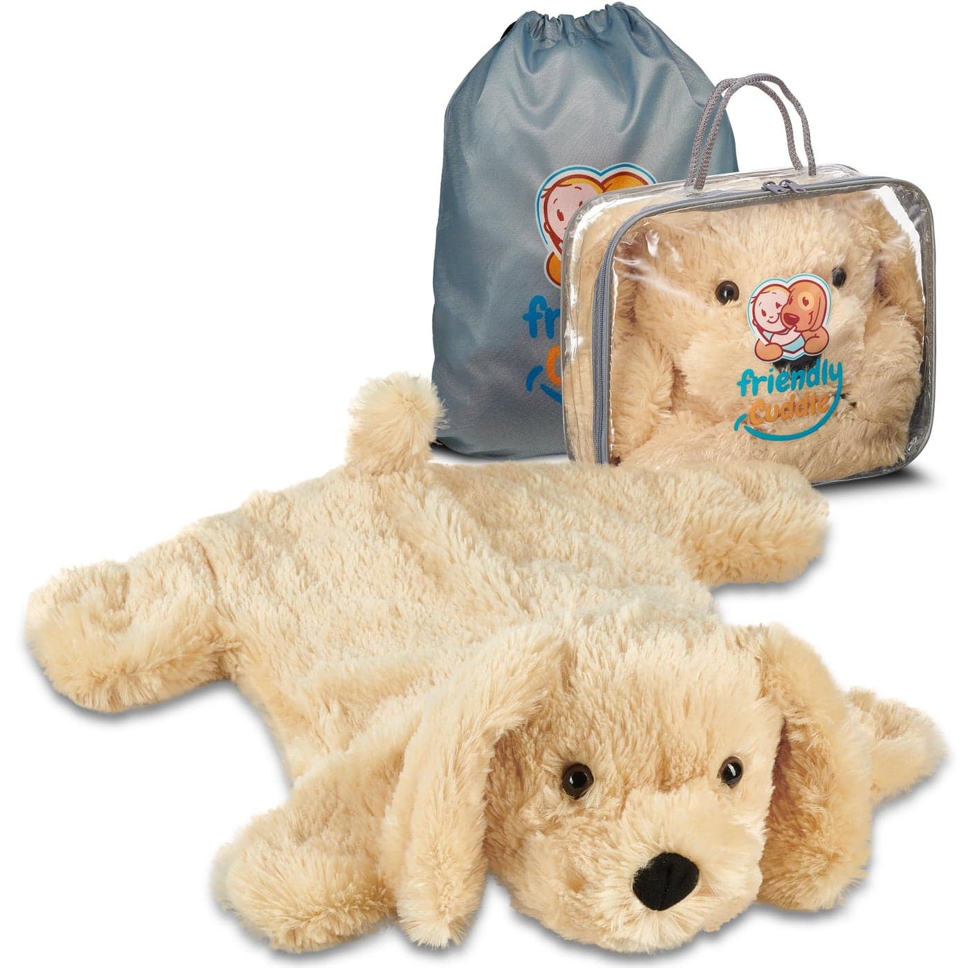 FRIENDLY CUDDLE Weighted Lap Blanket for Kids Adults Coco Weighted Blanket ASD Sensory Processing Weighted Stuffed Animals Dog Toy Microwavable Weighted Lap Pad for Kids 5 Lbs